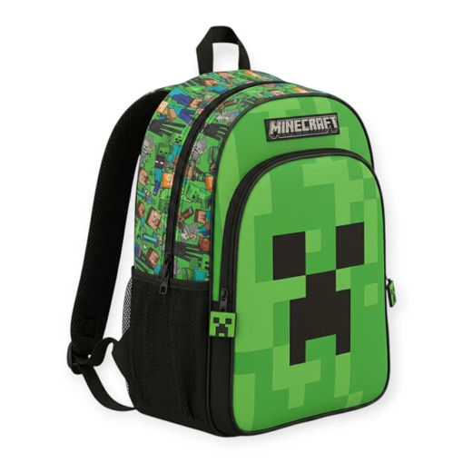 Picture of MINECRAFT CREEPER 3 ZIP LARGE BACKPACK